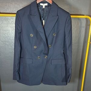 NWT BR  Navy Blazer DOUBLE BREASTED